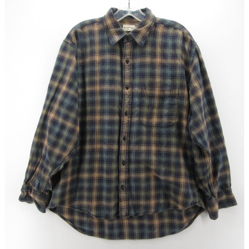 J. Crew Factory Plaid Button Down Shirt - Blue and Tan